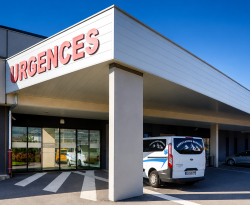 Porte coulissante automatique d'entrée d'urgences