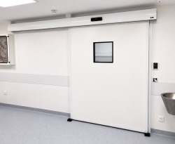 Porte automatique étanche à l'air pour établissement de santé