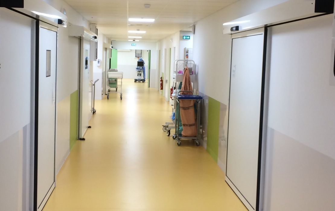 Porte automatique coulissante pour hôpital et clinique