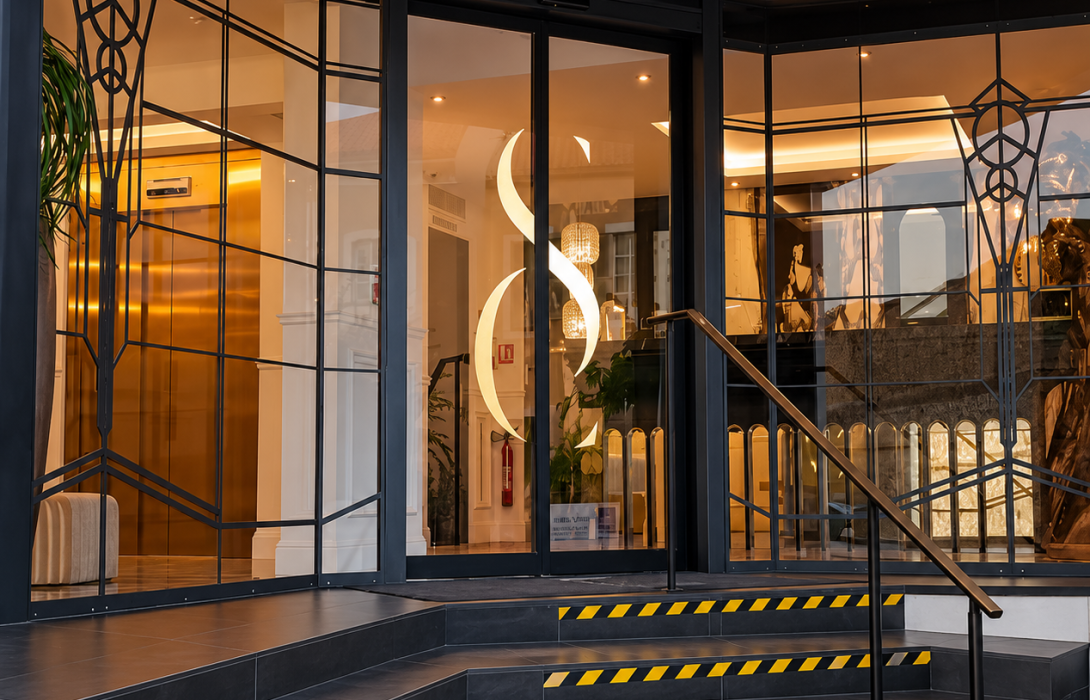 Porte automatique lumineuse pour hôtel