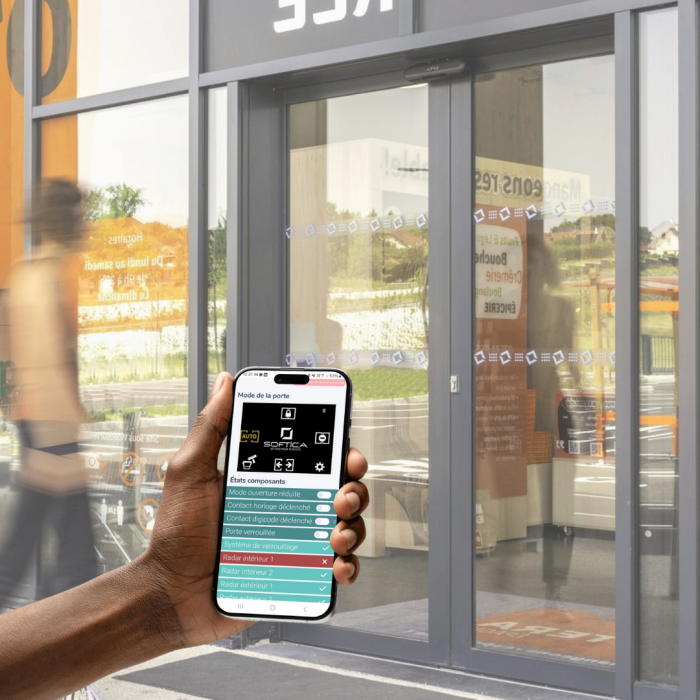 Application Connectica pour portes automatiques Softica