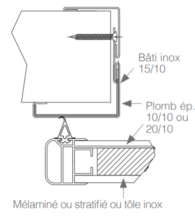 Mecanisme porte automatique etanche hermetique plomb